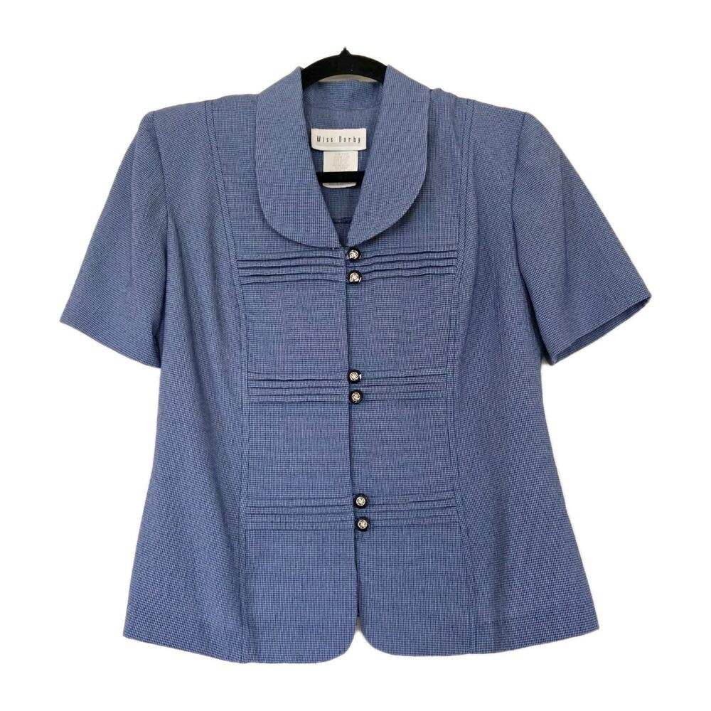 Vtg Blazer Jacket Womens 8 Blue Sailor Classic Old Money Preppy 80s 90s